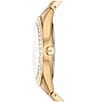 Michael Kors Women's Harlowe Three-Hand Analog Gold-Tone Stainless Steel Bracelet Watch, Color:Gold - Image 3
