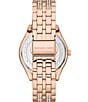 Color:Rose Gold - Image 2 - Women's Harlowe Three-Hand Analog Rose Gold-Tone Stainless Steel Bracelet Watch