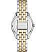 Color:Two Tone - Image 3 - Women's Harlowe Two Tone Stainless Steel Crystal Bracelet Watch