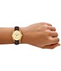 Michael Kors Women's Leia Three-Hand Leather Strap Watch - Image 4