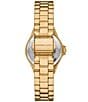 Color:Gold - Image 3 - Women's Lennox Three-Hand Gold-Tone Leopard Print Stainless Steel Bracelet Watch