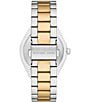 Color:Two Tone - Image 3 - Women's Lennox Three-Hand Two-Tone Stainless Steel Bracelet Watch