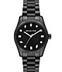 Color:Black - Image 1 - Women's Lexington Three-Hand Black Stainless Steel Bracelet Watch