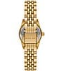 Color:Gold - Image 3 - Women's Lexington Three-Hand Gold Tone Stainless Steel Bracelet Watch