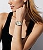 Michael Kors Women's Mini Bryant Chronograph Stainless Steel Bracelet Watch, Color:Two Tone - Image 4