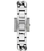 Color:Silver - Image 2 - Women's MK Chain Lock Three-Hand Stainless Steel Bracelet Watch