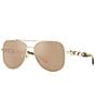 Color:Light Gold - Image 1 - Women's Mk1121 58mm Pilot Sunglasses