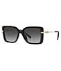 Color:Black - Image 1 - Women's Mk2174u 55mm Square Sunglasses