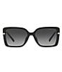 Color:Black - Image 2 - Women's Mk2174u 55mm Square Sunglasses