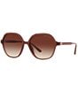 Color:Brown - Image 1 - Women's MK2186U 58mm Butterfly Sunglasses