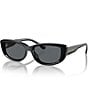 Color:Black - Image 1 - Women's MK2210U Asheville 54mm Rectangle Sunglasses