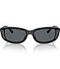 Color:Black - Image 2 - Women's MK2210U Asheville 54mm Rectangle Sunglasses