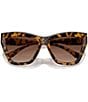 Color:Dark Tortoise - Image 5 - Women's MK2211U 57mm Polarized Tortoise Cat Eye Sunglasses