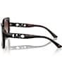 Michael Kors MK2213 57mm Tortoise Square Sunglasses, Color:Dark Tortoise - Image 3