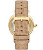 Color:Brown - Image 2 - Women's Parker Three-Hand Brown Leather Strap Watch