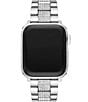 Color:Silver - Image 2 - Women's Pave Stainless Steel 38/40/41mm Band for Apple Watch®
