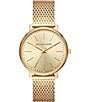 Color:Gold - Image 1 - Women's Pyper Three-Hand Stainless Steel Watch