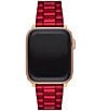 Color:Red - Image 2 - Women's Red Stainless Steel 38/40/41mm Band for Apple Watch®