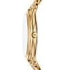 Color:Gold - Image 2 - Women's Runway Three Hand Gold-Tone Stainless Steel Bracelet Watch