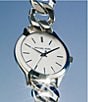 Color:Silver - Image 5 - Women's Runway Three-Hand Stainless Steel Bracelet Watch