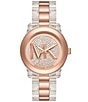 Color:Two Tone - Image 1 - Women's Runway Three-Hand Two-Tone Stainless Steel Bracelet Watch