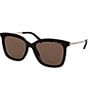 Color:Black - Image 1 - Zermatt Square Sunglasses