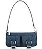 Michael Kors Zoe Denim Buckle Detail Small Convertible Pouchette, Color:Union Wash - Image 1