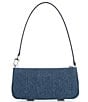 Michael Kors Zoe Denim Buckle Detail Small Convertible Pouchette, Color:Union Wash - Image 2