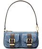 Michael Kors Zoe Denim Cargo Pocket Shoulder Bag - Image 1