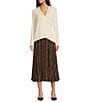 Michael Kors MICHAEL Michael Kors Astor Stud Faux Wrap Top, Color:Bone - Image 3