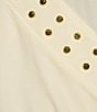 Michael Kors MICHAEL Michael Kors Astor Stud Faux Wrap Top, Color:Bone - Image 4