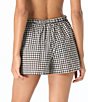 MICHAEL Michael Kors Boho Gingham Button Front Shirt Swim Cover-Up & Boho Gingham Elastic Waist Pull-On Short Swim Cover-Up - Image 6