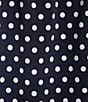 Color:Midnight Blue - Image 4 - MICHAEL Michael Kors Border Dotted Print Matte Jersey Halter Twist Neck Sleeveless Flutter Hem Top