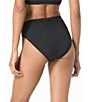 MICHAEL Michael Kors Crepe Solid Texture One Shoulder Swim Top & Texture Oval Link High Waist Swim Bottom - Image 6