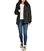 Michael Kors MICHAEL Michael Kors Faux Fur Stand Collar Long Sleeve Water Resistant Snap Front Active Jacket, Color:Black - Image 5