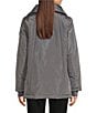 Michael Kors MICHAEL Michael Kors Faux Fur Stand Collar Long Sleeve Water Resistant Snap Front Active Jacket, Color:Gun Metal - Image 2