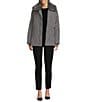 Michael Kors MICHAEL Michael Kors Faux Fur Stand Collar Long Sleeve Water Resistant Snap Front Active Jacket, Color:Gun Metal - Image 5