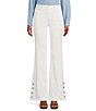 Color:White - Image 1 - MICHAEL Michael Kors Flared Skinny Leg Button Fly Denim Jeans