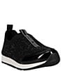 Color:Black - Image 1 - MICHAEL Michael Kors Girls' Allie Sock Crystal Slip-On Sneakers (Toddler)