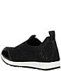 Color:Black - Image 3 - MICHAEL Michael Kors Girls' Allie Sock Crystal Slip-On Sneakers (Toddler)