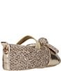 Color:Gold - Image 2 - MICHAEL Michael Kors Girls' Baby Kellie Glitter Bow Ballet Crib Shoes (Infant)