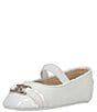 Color:White - Image 3 - MICHAEL Michael Kors Girls' Baby Nyomi Cap-Toe Ballet Crib Shoes (Infant)