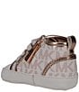 Color:Rose Gold/White - Image 4 - MICHAEL Michael Kors Girls' Baby Split Hi-Top Sneaker Crib Shoes (Infant)