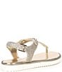 Color:Pale Gold Glitter - Image 2 - MICHAEL Michael Kors Girls' Brandy Zahara Glitter Sandals (Toddler)