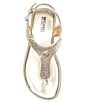 Color:Pale Gold Glitter - Image 5 - MICHAEL Michael Kors Girls' Brandy Zahara Glitter Sandals (Toddler)