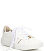 Color:White - Image 1 - MICHAEL Michael Kors Girls' Jem Adell Lace-Up Metallic Detail Sneakers (Youth)