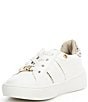 Color:White - Image 4 - MICHAEL Michael Kors Girls' Jem Adell Logo Detail Slip-On Sneakers (Toddler)