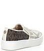 Color:Chocolate/Vanilla - Image 2 - MICHAEL Michael Kors Girls' Jem Castro Logo Print Slip-On Sneakers (Infant)