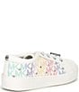 Color:White Rainbow - Image 2 - MICHAEL Michael Kors Girls' Jem Crystal Monogram Sneakers (Infant)
