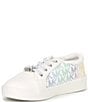 Color:White Rainbow - Image 4 - MICHAEL Michael Kors Girls' Jem Crystal Monogram Sneakers (Infant)